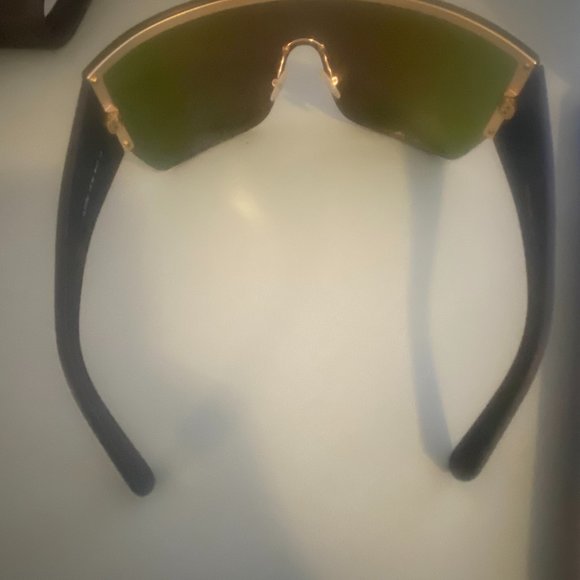 Celine Mask Sunglasses blue green modern chic - Picture 6 of 7
